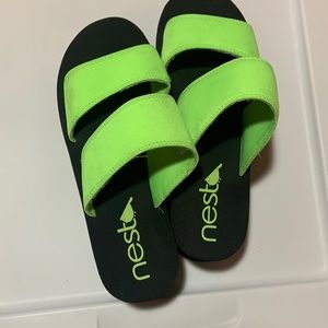Neon Green Platform sandals WOMANS SIZE 7